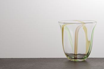 エズラグラススタジオ｢ストライプグラス（青）｣１つ１つ手作りのこだわりグラス