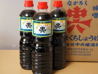 銘品市場 中六醤油 甘口醤油 新湊 の中六醸造元 甘口醤油 桜印醤油 2合徳利